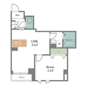 1LDK 間取り図
