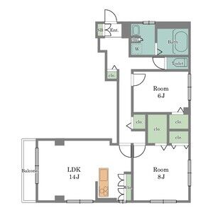 2LDK 間取り図