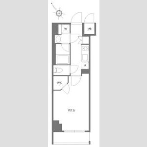 1K 間取り図
