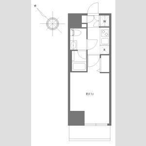 1K 間取り図