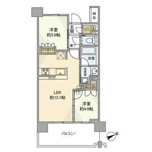 2LDK 間取り図