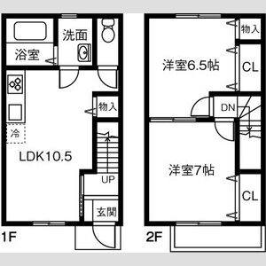2LDK 間取り図