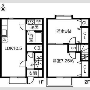 2LDK 間取り図