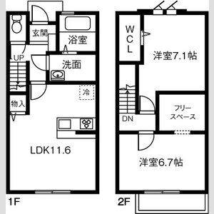 2LDK 間取り図