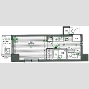 1K 間取り図