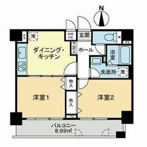 2DK 間取り図