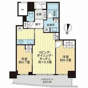 2LDK 間取り図