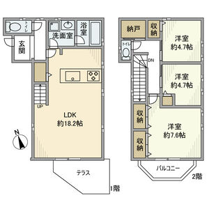 3LDK 間取り図