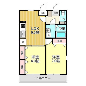 2LDK 間取り図