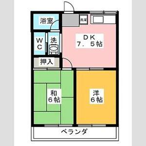 2DK 間取り図