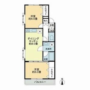2DK 間取り図