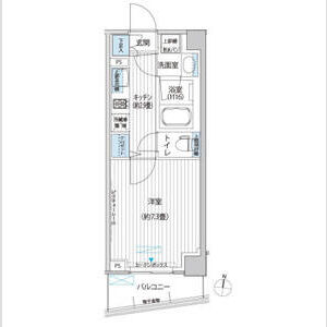 1K 間取り図