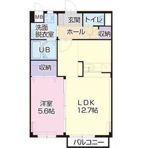 1LDK 間取り図
