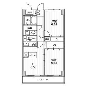2DK 間取り図