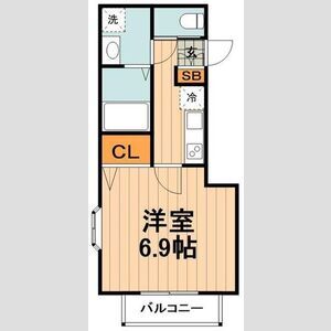1K 間取り図