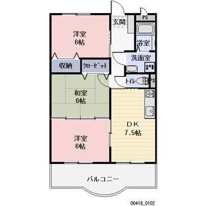 3DK 間取り図