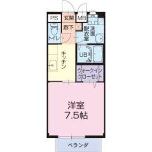 1K 間取り図