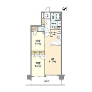 2LDK 間取り図