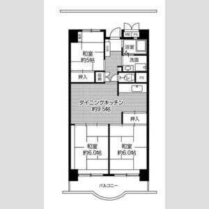3DK 間取り図