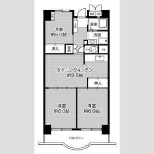3DK 間取り図