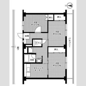 3DK 間取り図