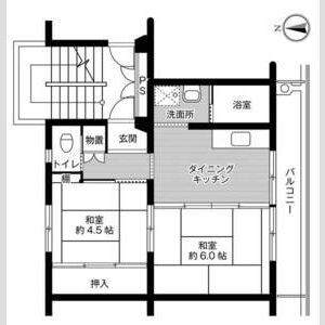 2DK 間取り図