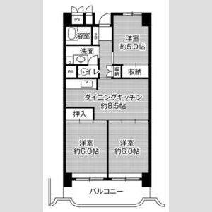3DK 間取り図