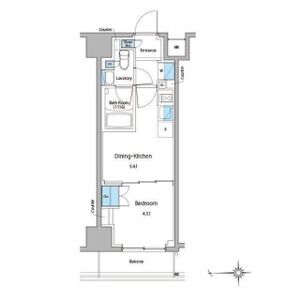 1DK 間取り図