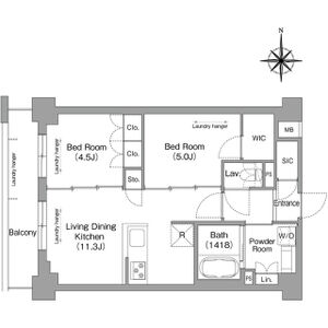 2LDK 間取り図