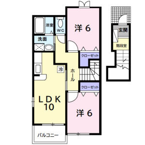 2LDK 間取り図