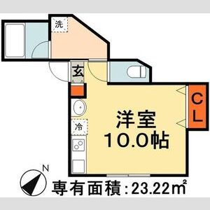 ワンルーム 間取り図