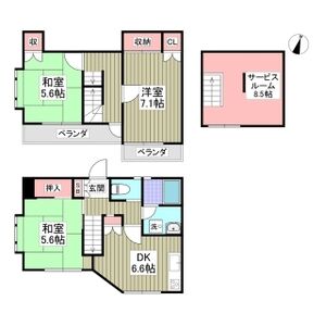 3DK 間取り図