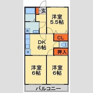 3DK 間取り図