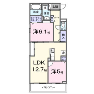 2LDK 間取り図