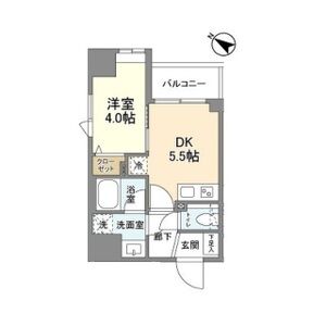 1DK 間取り図