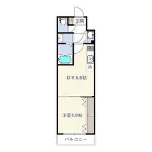 1DK 間取り図