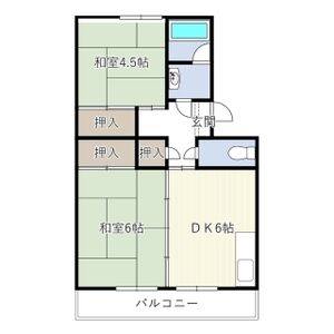 2DK 間取り図