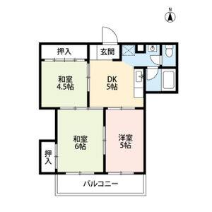 3DK 間取り図