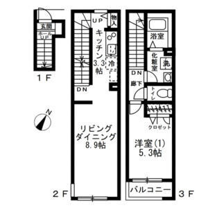 1LDK 間取り図