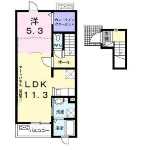 1LDK 間取り図