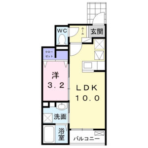 1LDK 間取り図