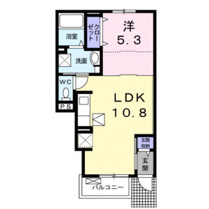 1LDK 間取り図