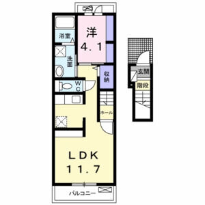 1LDK 間取り図