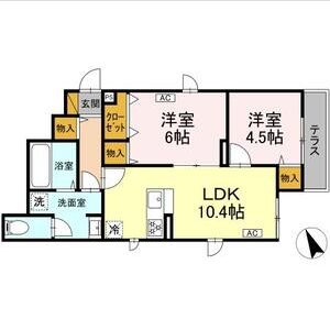 2LDK 間取り図
