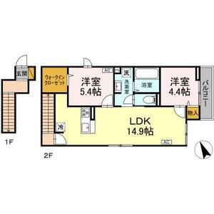 2LDK 間取り図