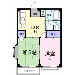 2DK 間取り図