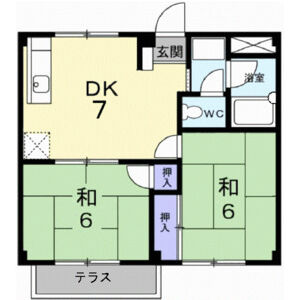 2DK 間取り図