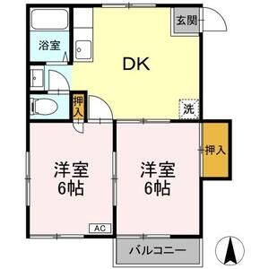 2DK 間取り図