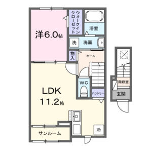 1LDK 間取り図