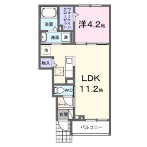 1LDK 間取り図
